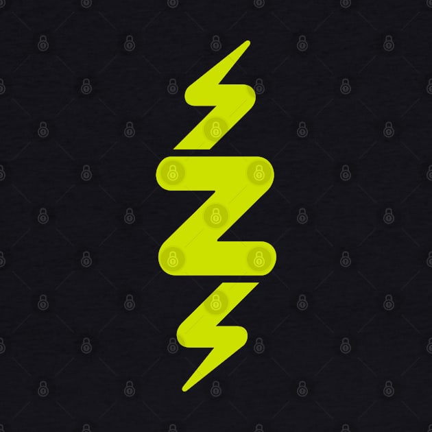 Letter Z Striking Power Bolt Lightning Bolt by GeeTee